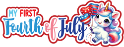 My First Fourth of July - Pony - Scrapbook Page Title Sticker