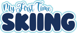 My First Time Skiing - Scrapbook Page Title Sticker
