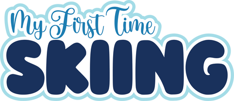My First Time Skiing - Scrapbook Page Title Sticker