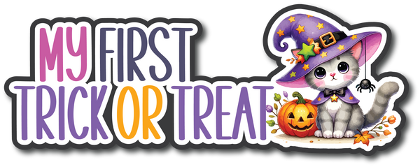 My First Trick or Treat - Scrapbook Page Title Sticker