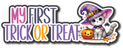 My First Trick or Treat - Scrapbook Page Title Die Cut