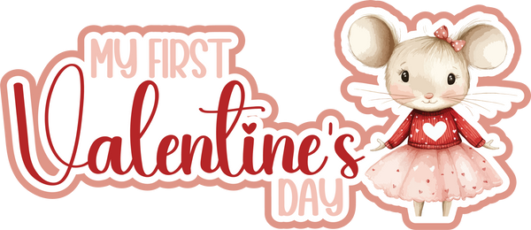 My First Valentine's Day - Scrapbook Page Title Sticker