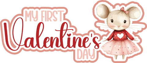 My First Valentine's Day - Scrapbook Page Title Sticker