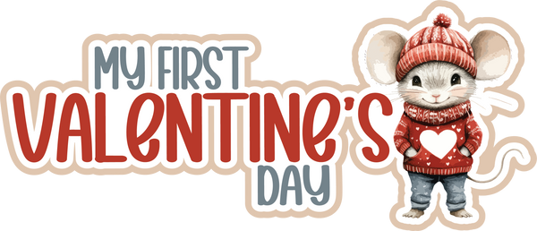 My First Valentine's Day - Scrapbook Page Title Sticker