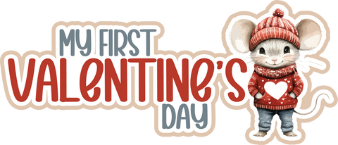 My First Valentine's Day - Scrapbook Page Title Sticker