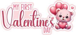 My First Valentine's Day - Scrapbook Page Title Sticker