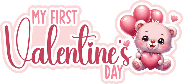 My First Valentine's Day - Scrapbook Page Title Sticker