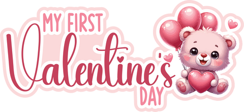 My First Valentine's Day - Scrapbook Page Title Sticker