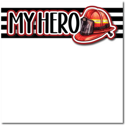 My Hero - Printed Premade Scrapbook Page 12x12 Layout