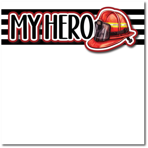 My Hero - Printed Premade Scrapbook Page 12x12 Layout