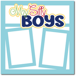 My Silly Boys - Scrapbook Single Page Kit