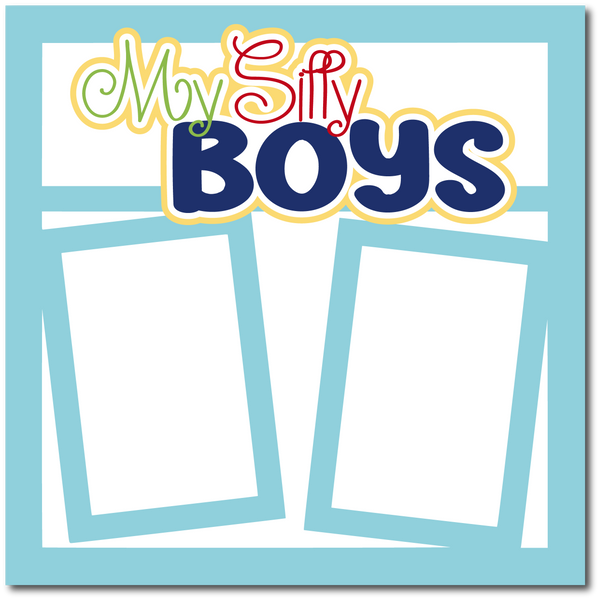 My Silly Boys - Scrapbook Single Page Kit