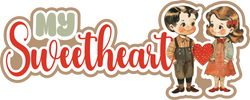 My Sweetheart - Vintage - Scrapbook Page Title Die Cut