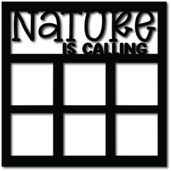 Nature is Calling - 6 Squares Frames - Scrapbook Overlay - Digital Cut File - SVG - INSTANT DOWNLOAD