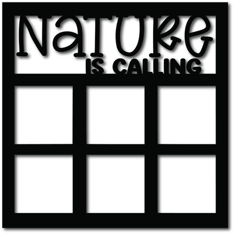 Nature is Calling - 6 Squares Frames - Scrapbook Overlay - Digital Cut File - SVG - INSTANT DOWNLOAD