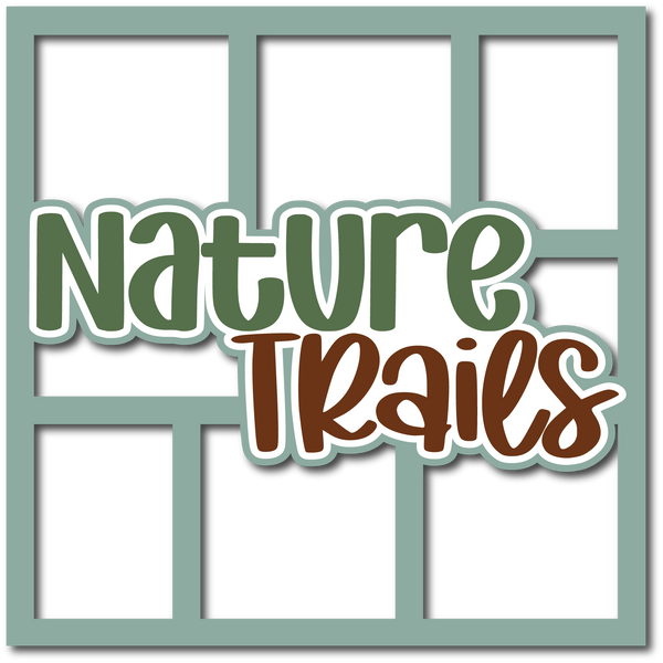 Nature Trails - 6 Frames - Layered Overlay - Digital Cut File - SVG - INSTANT DOWNLOAD