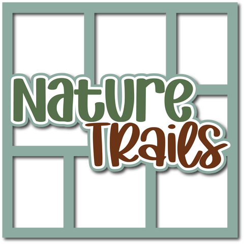 Nature Trails - 6 Frames - Layered Overlay - Digital Cut File - SVG - INSTANT DOWNLOAD