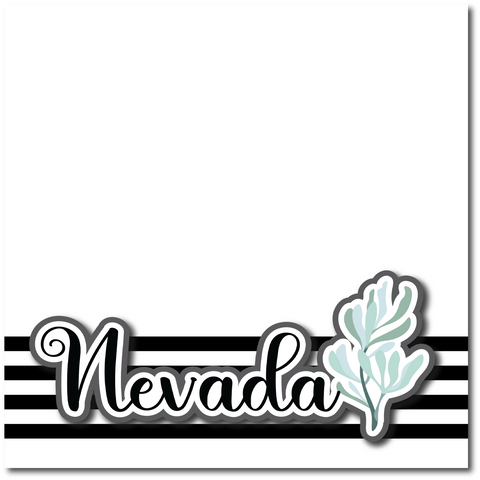 Nevada - Printed Premade Scrapbook Page 12x12 Layout
