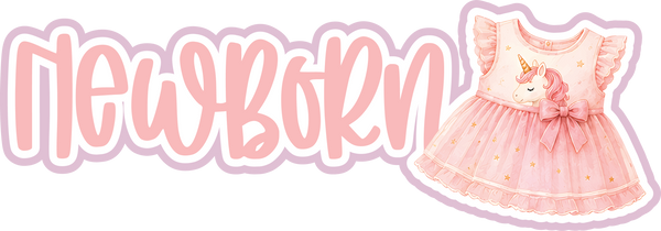 Newborn - Scrapbook Page Title Sticker