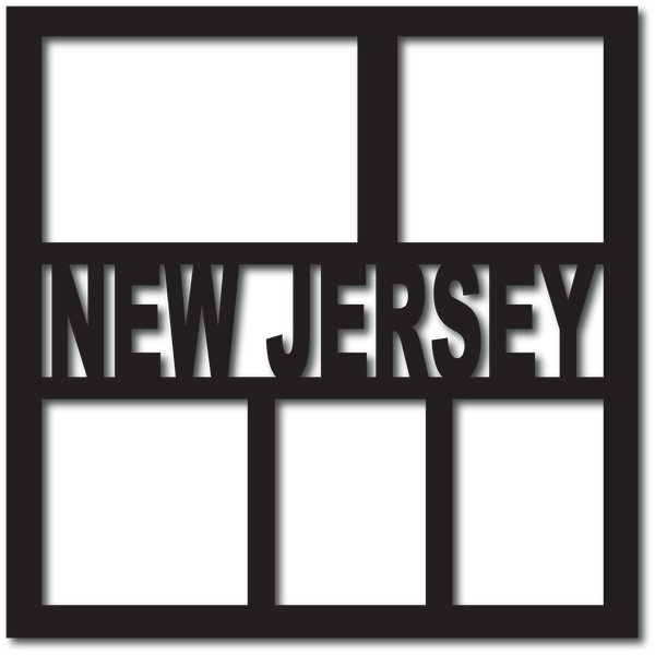 New Jersey - 5 Frames - Digital Cut File - SVG - INSTANT DOWNLOAD