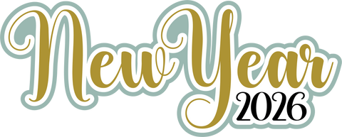 New Year 2026 - Scrapbook Page Title Die Cut