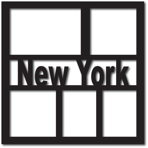 New York - 5 Frames - Digital Cut File - SVG - INSTANT DOWNLOAD