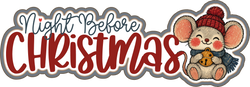 Night Before Christmas - Scrapbook Page Title Die Cut