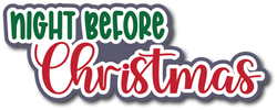 Night Before Christmas - Scrapbook Page Title Die Cut