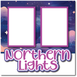 Northern Lights - Printed Premade Scrapbook Page 12x12 Layout
