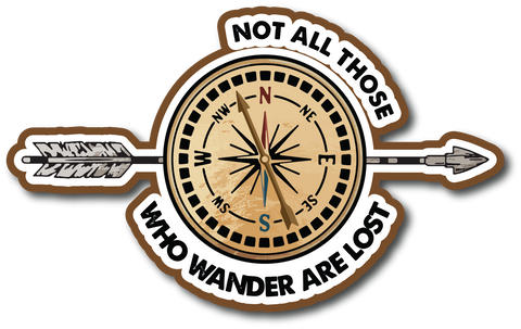 Not All Those Who Wander are Lost - Scrapbook Page Title Sticker