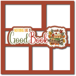 Nothing Like a Good Book - 5 Frames - Scrapbook Page Layered Overlay Kit