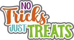 No Tricks Just Treats - Scrapbook Page Title Sticker