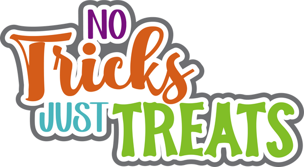 No Tricks Just Treats - Scrapbook Page Title Sticker