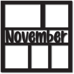 November - 5 Frames - Digital Cut File - SVG - INSTANT DOWNLOAD
