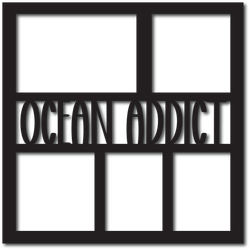 Ocean Addict - 5 Frames - Digital Cut File - SVG - INSTANT DOWNLOAD