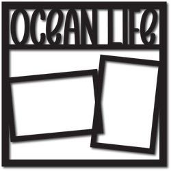 Ocean Life - 2 Frames - Digital Cut File - SVG - INSTANT DOWNLOAD