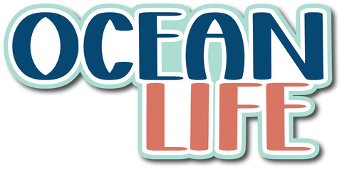 Ocean Life - Scrapbook Page Title Sticker