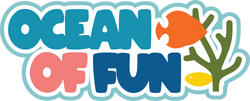 Ocean of Fun - Scrapbook Page Title Sticker