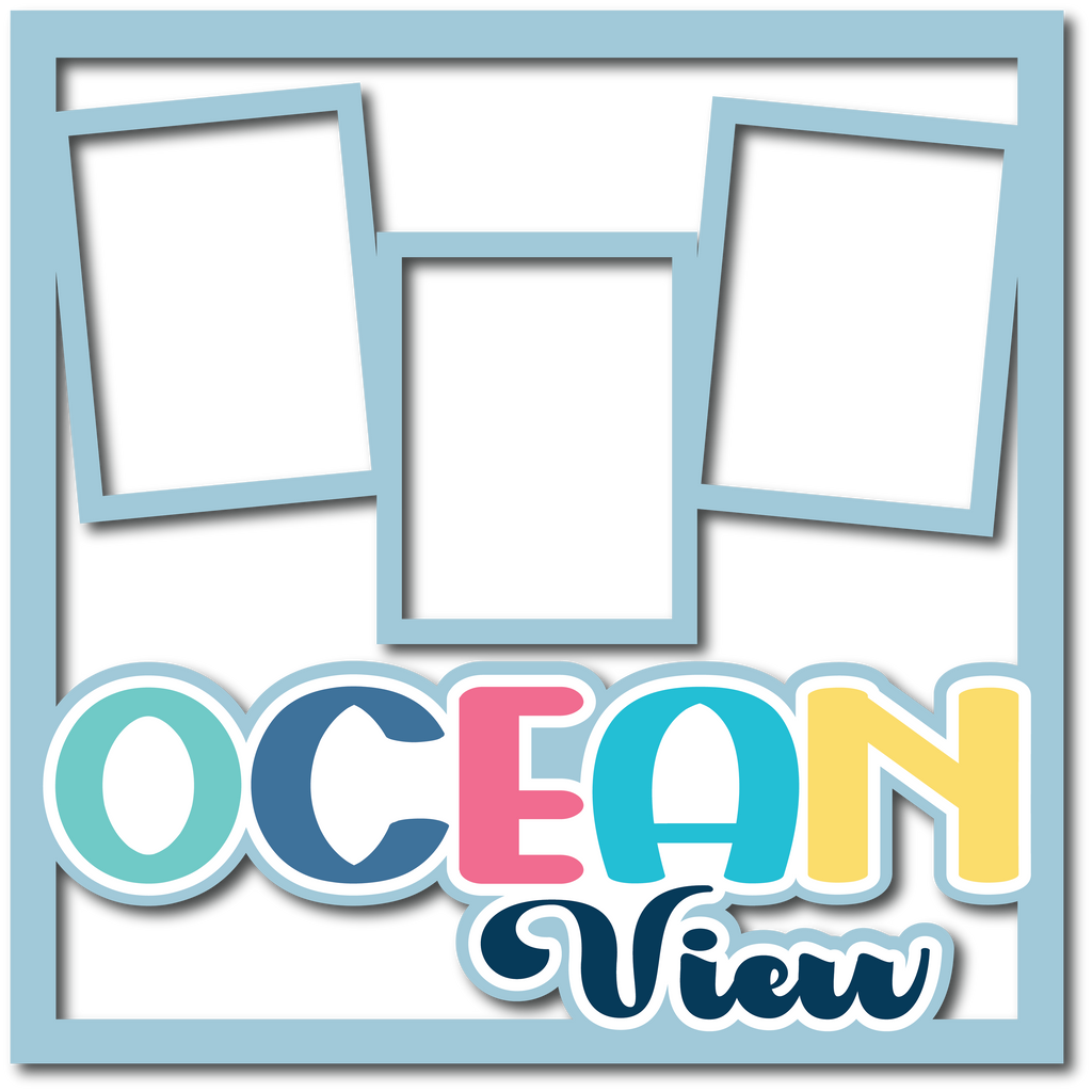 Ocean View - 3 Frames - Layered Overlay - Digital Cut File - SVG - INS ...