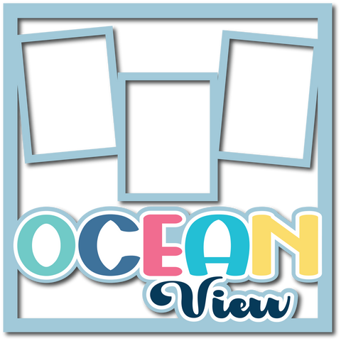 Ocean View - 3 Frames - Layered Overlay - Digital Cut File - SVG - INSTANT DOWNLOAD