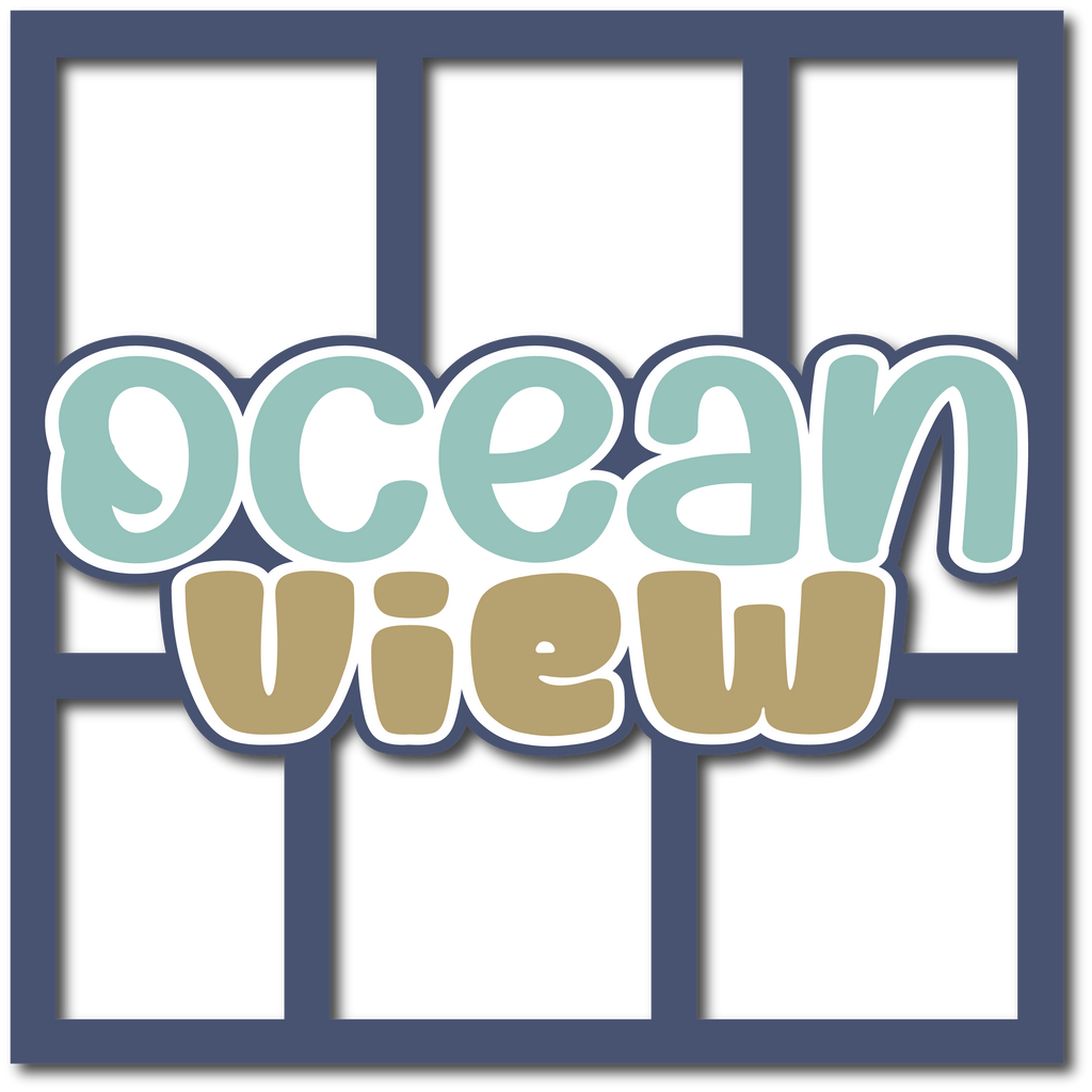 Ocean View - Layered Overlay - Digital Cut File - SVG - INSTANT DOWNLO ...