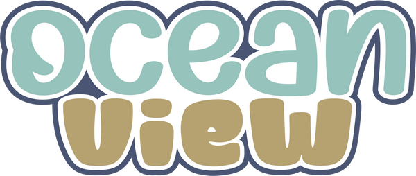Ocean View - Scrapbook Page Title Sticker