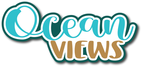 Ocean Views - Scrapbook Page Title Sticker