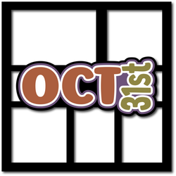 Oct 31st - 5 Frames - Scrapbook Page Layered Overlay Kit