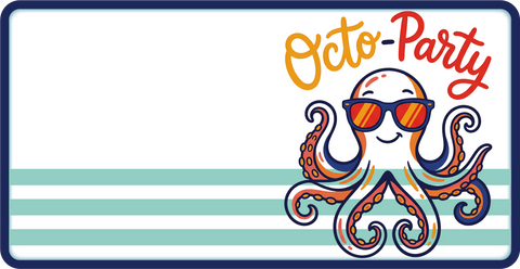 Octo-Party  - Scrapbook Page Title Die Cut