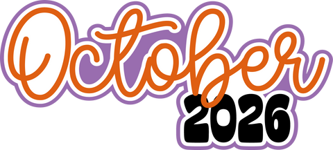 October 2026 - Scrapbook Page Title Sticker