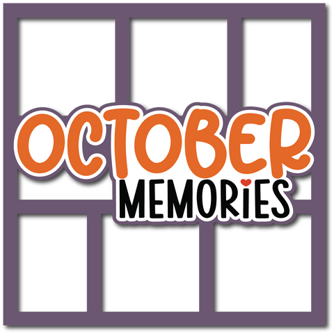 October Memories - 6 Frames - Layered Overlay - Digital Cut File - SVG - INSTANT DOWNLOAD