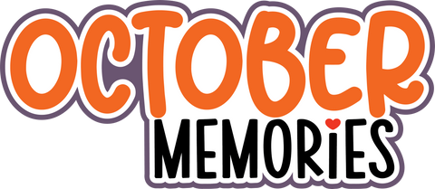 October Memories - Scrapbook Page Title Sticker