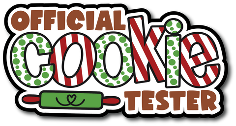 Official Cookie Tester - Scrapbook Page Title Sticker