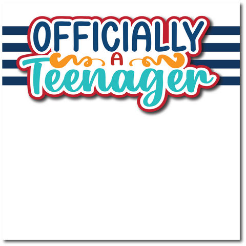 Officially a Teenager - Printed Premade Scrapbook Page 12x12 Layout